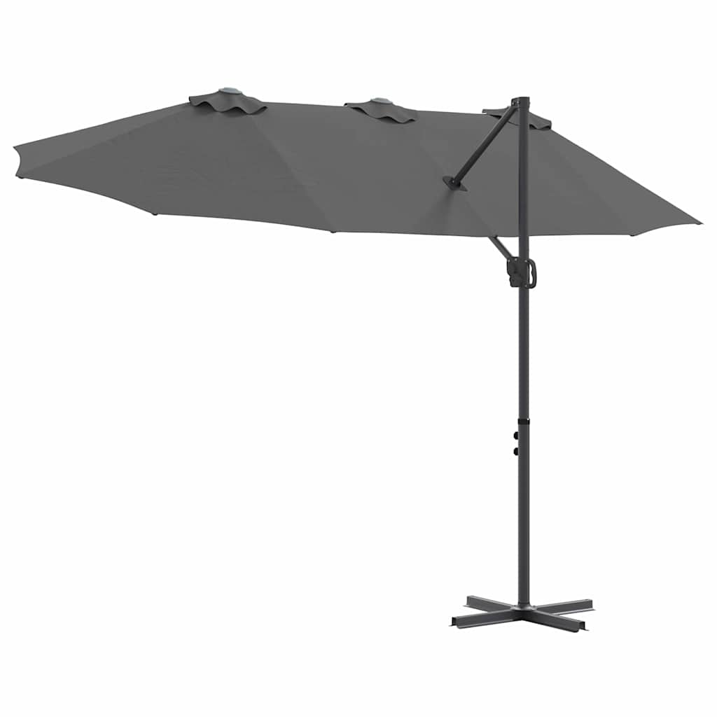 Parasol Antraciet 372 x 198 x 243 cm Polyester en Aluminium is nu te koop bij PeponiXL, paradijselijk wonen!