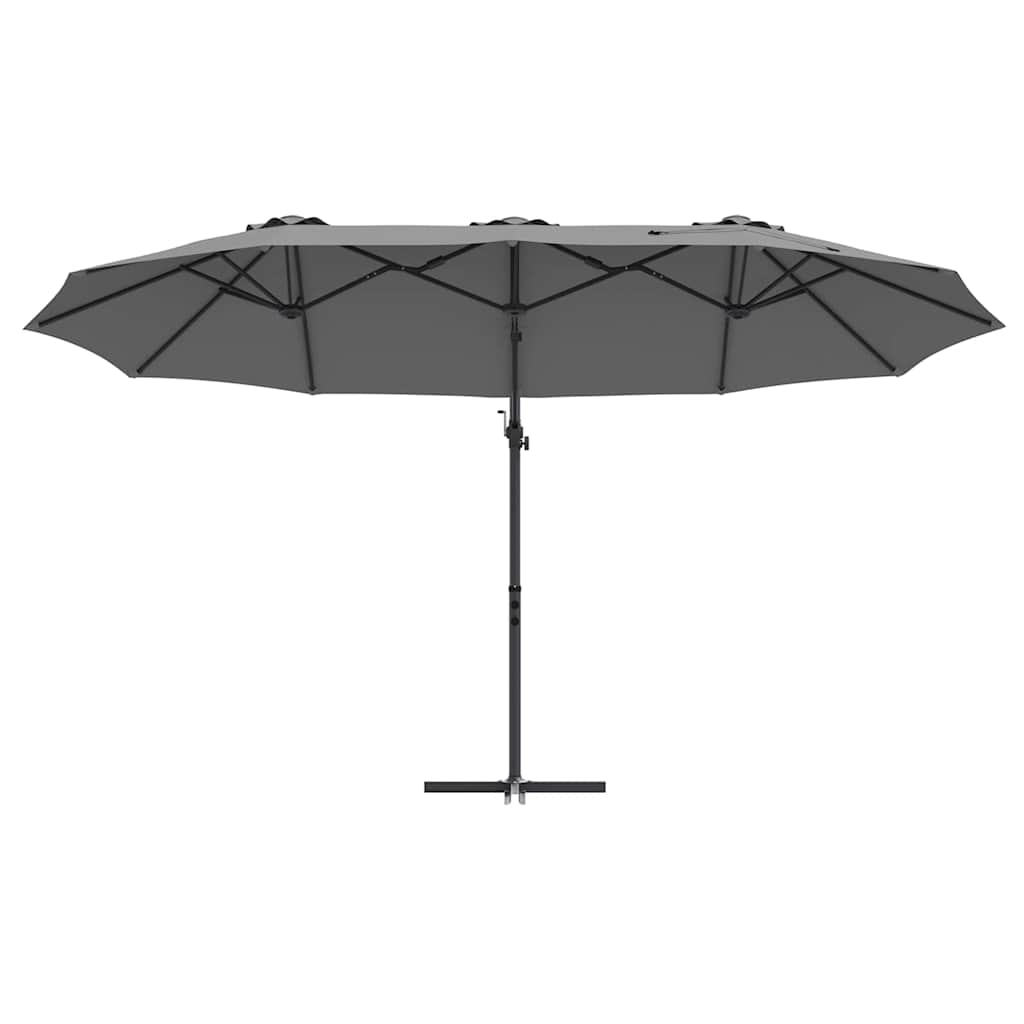 Parasol Antraciet 372 x 198 x 243 cm Polyester en Aluminium is nu te koop bij PeponiXL, paradijselijk wonen!