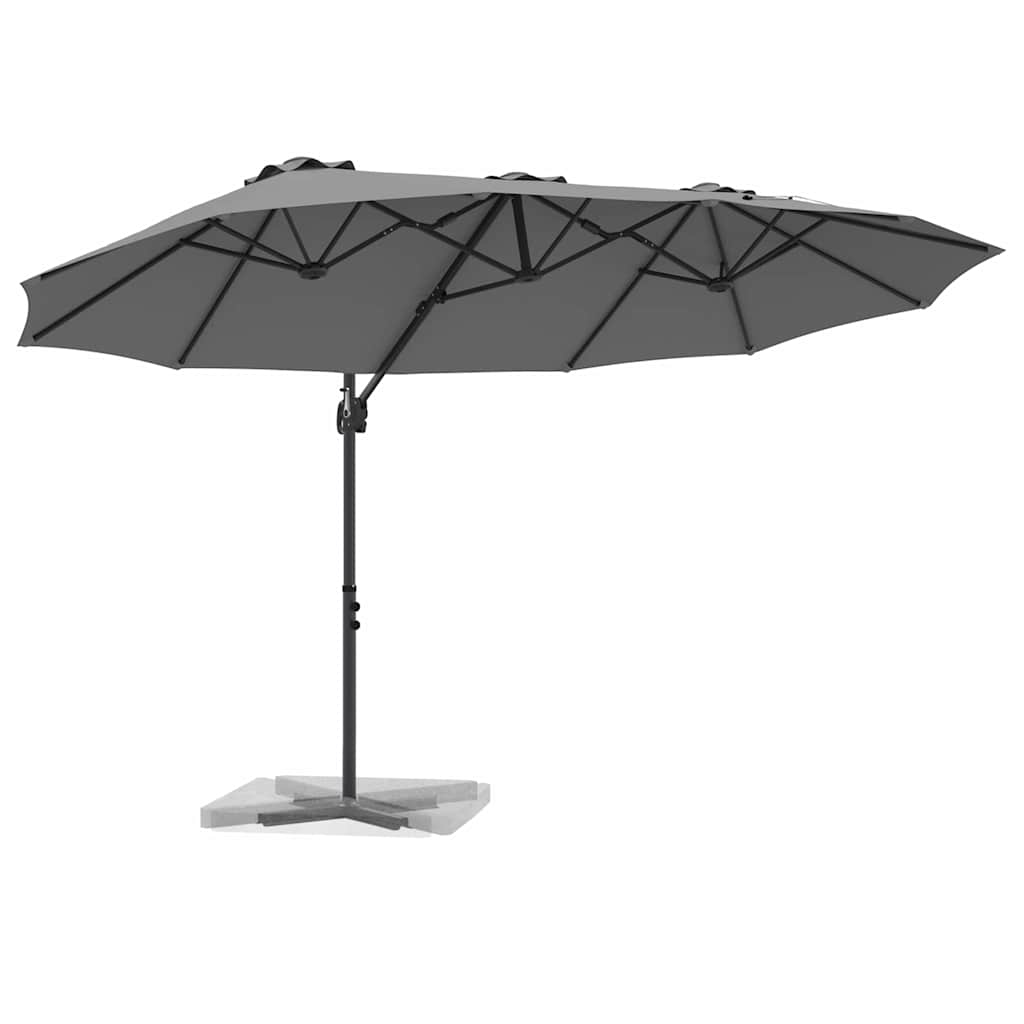 Parasol Antraciet 372 x 198 x 243 cm Polyester en Aluminium is nu te koop bij PeponiXL, paradijselijk wonen!