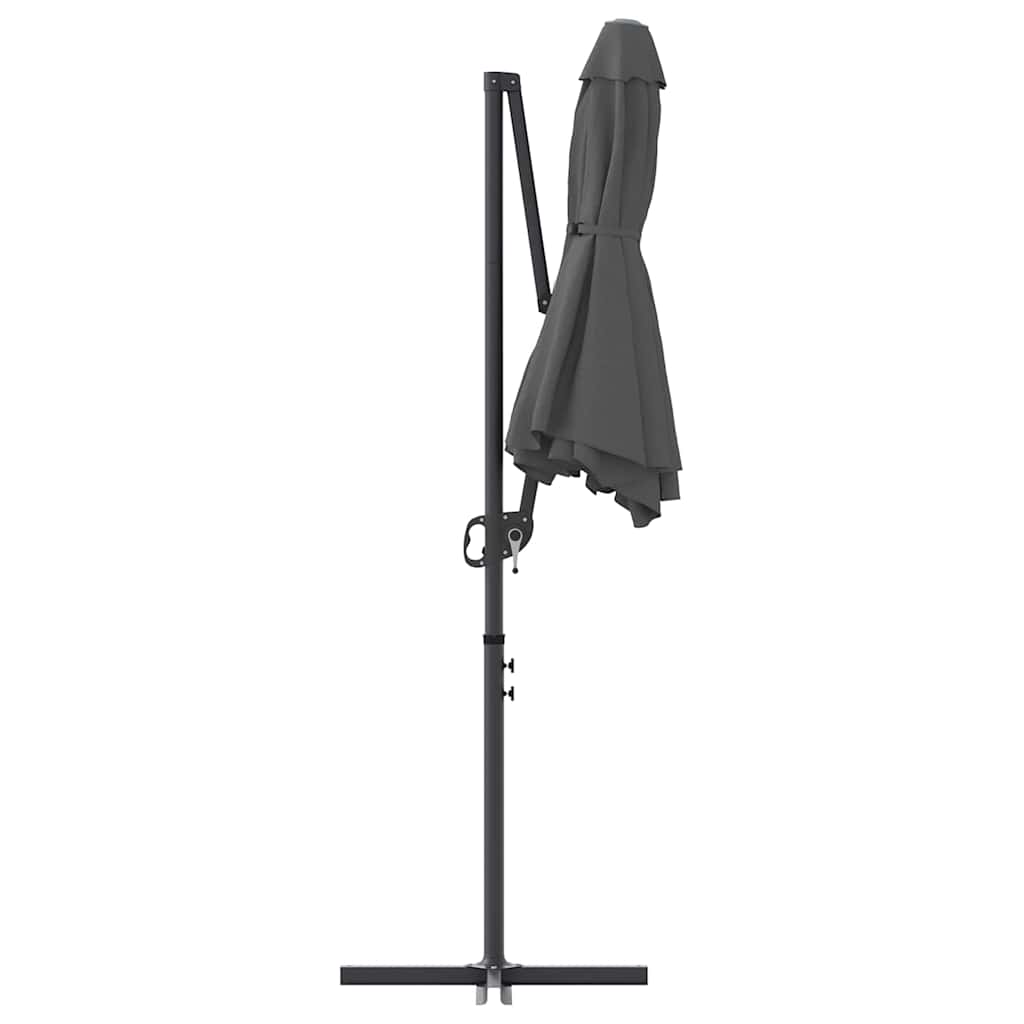 Parasol Antraciet 372 x 198 x 243 cm Polyester en Aluminium is nu te koop bij PeponiXL, paradijselijk wonen!