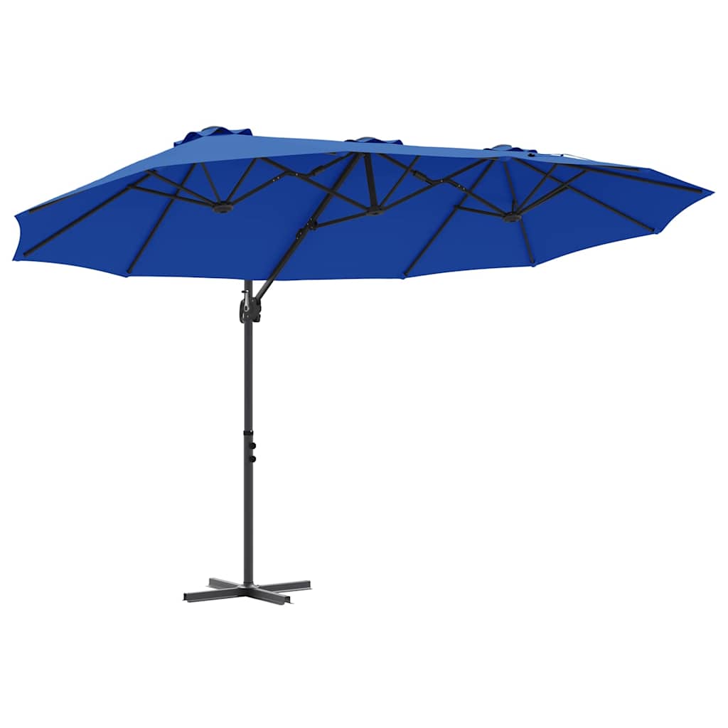 Parasol Azurblauw 372 x 198 x 243 cm Polyester en Aluminium is nu te koop bij PeponiXL, paradijselijk wonen!