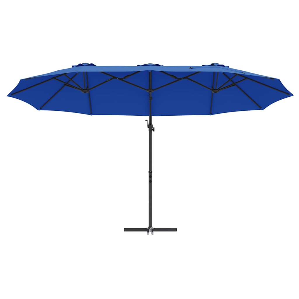Parasol Azurblauw 372 x 198 x 243 cm Polyester en Aluminium is nu te koop bij PeponiXL, paradijselijk wonen!