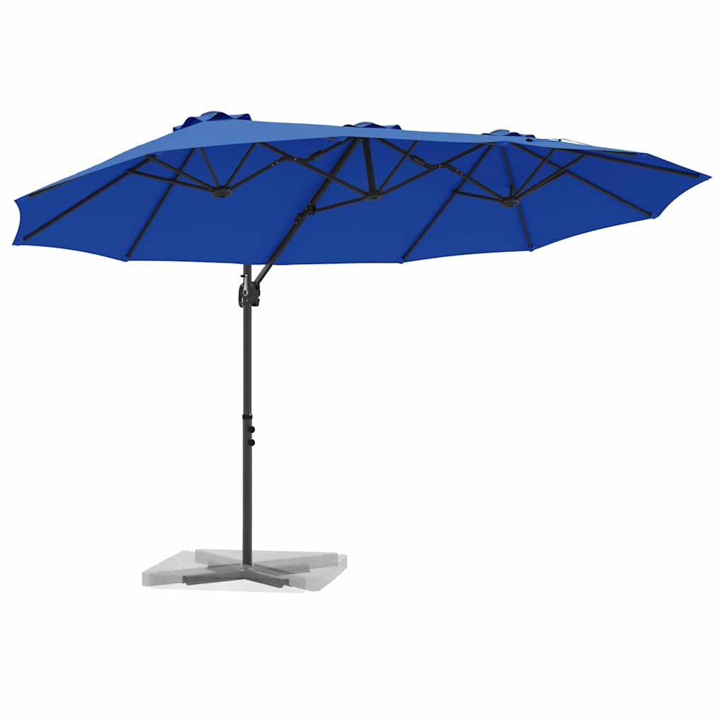 Parasol Azurblauw 372 x 198 x 243 cm Polyester en Aluminium is nu te koop bij PeponiXL, paradijselijk wonen!