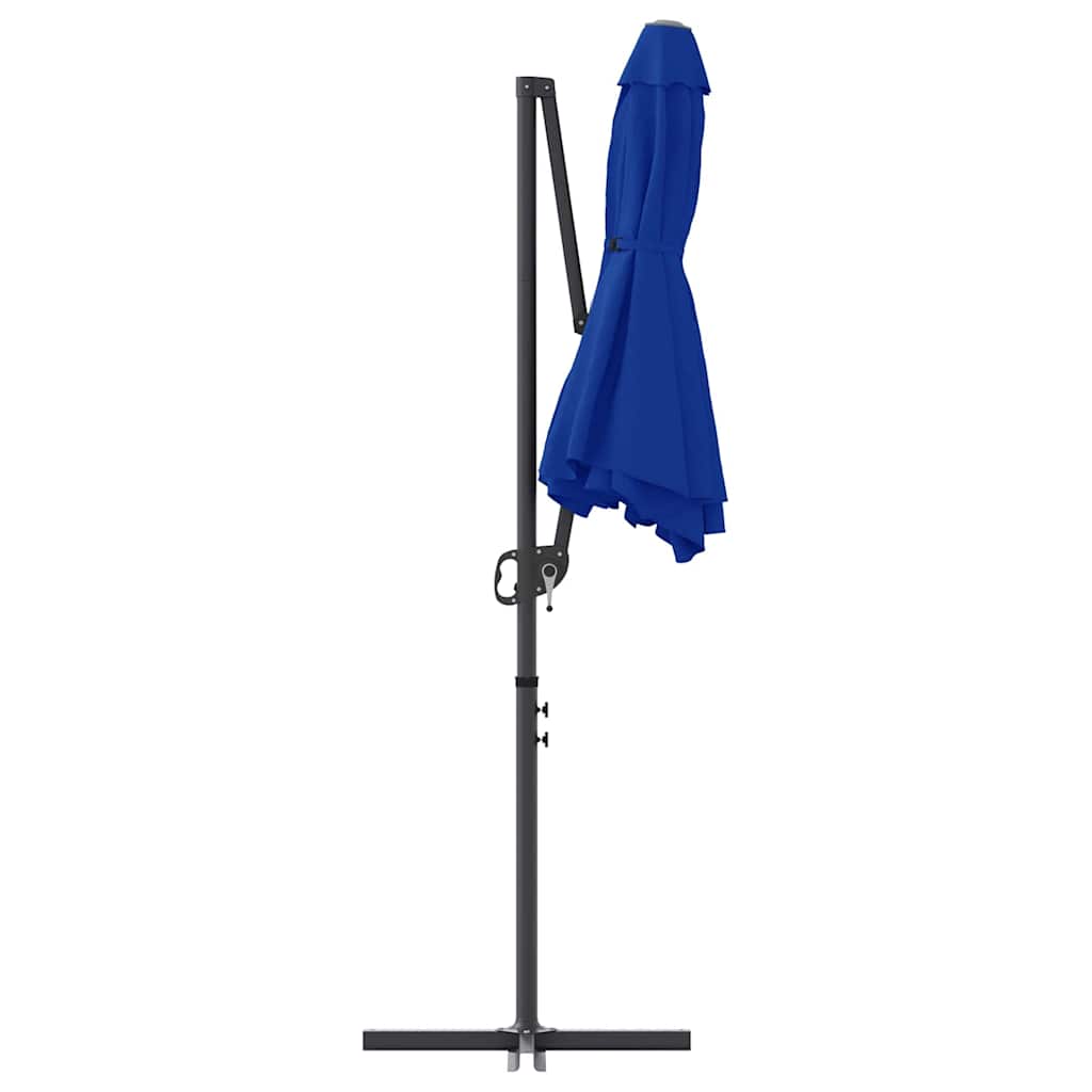 Parasol Azurblauw 372 x 198 x 243 cm Polyester en Aluminium is nu te koop bij PeponiXL, paradijselijk wonen!