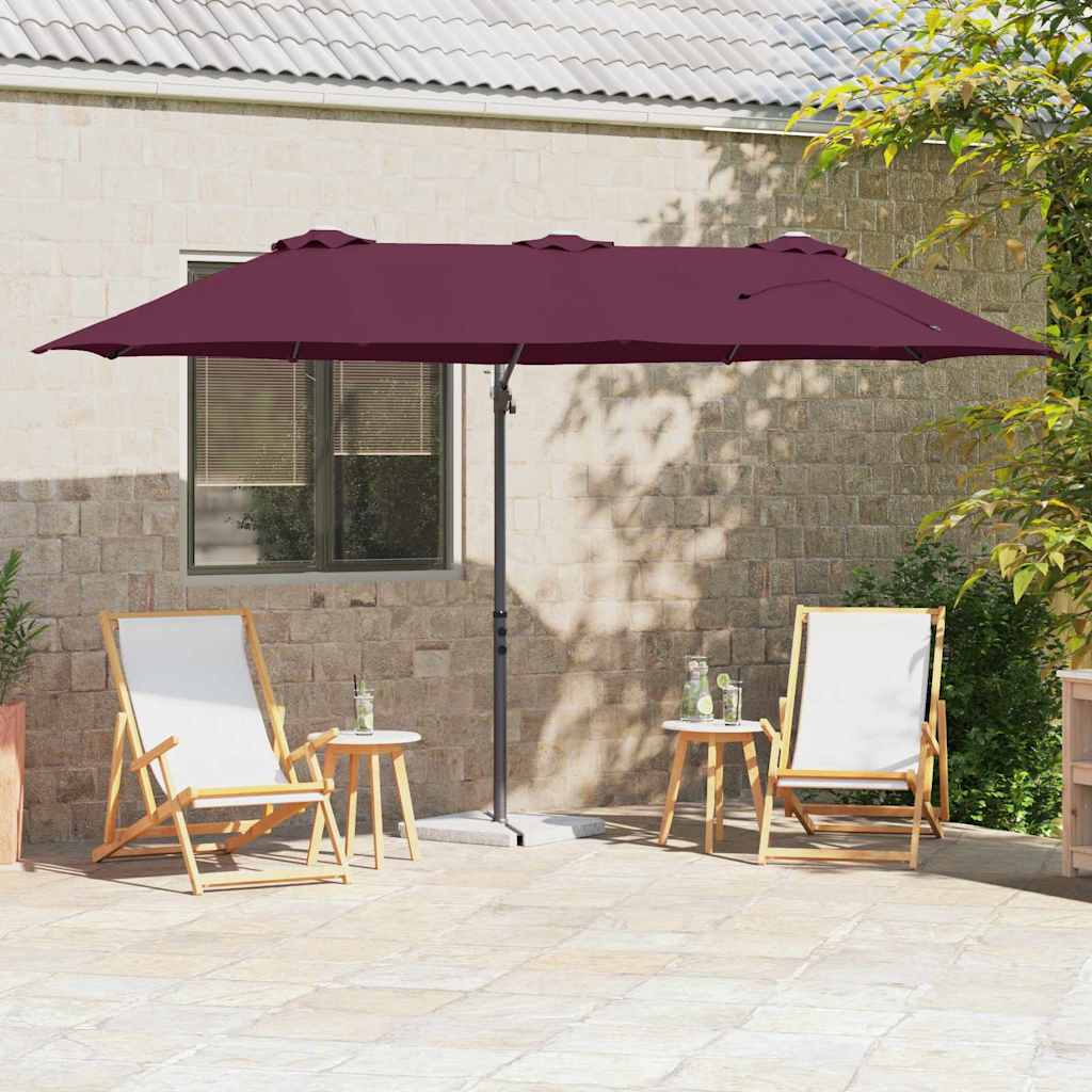 Parasol Bordeaux Rood 372 x 198 x 243 cm Polyester en Aluminium is nu te koop bij PeponiXL, paradijselijk wonen!