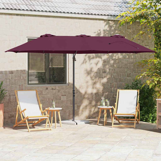 Parasol Bordeaux Rood 372 x 198 x 243 cm Polyester en Aluminium is nu te koop bij PeponiXL, paradijselijk wonen!
