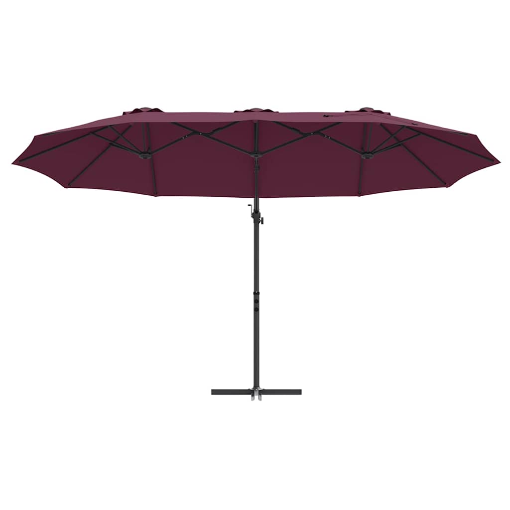 Parasol Bordeaux Rood 372 x 198 x 243 cm Polyester en Aluminium is nu te koop bij PeponiXL, paradijselijk wonen!