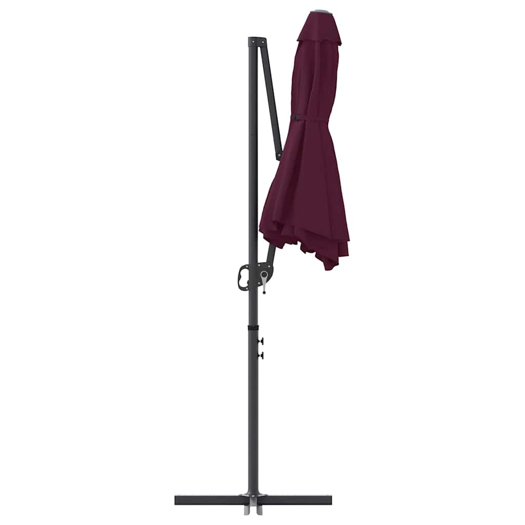 Parasol Bordeaux Rood 372 x 198 x 243 cm Polyester en Aluminium is nu te koop bij PeponiXL, paradijselijk wonen!