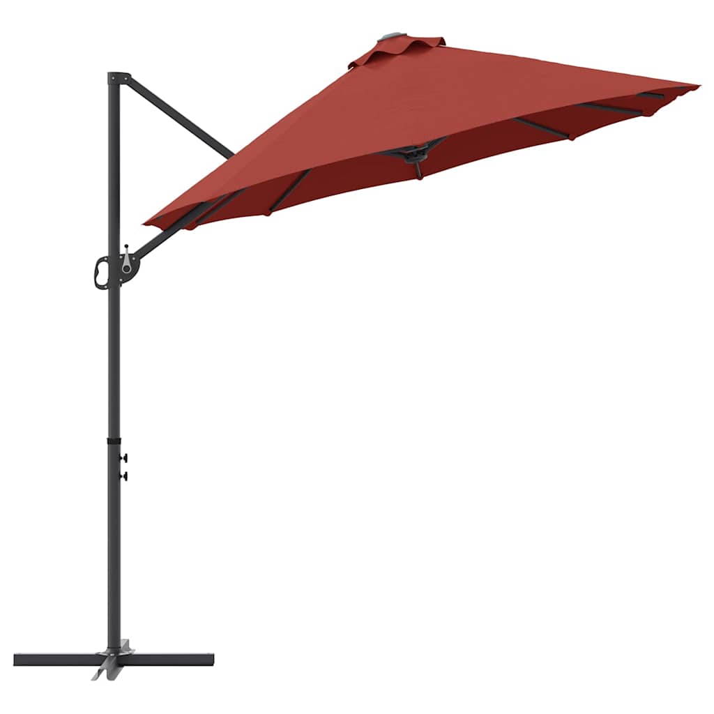 Parasol Terracotta 372 x 198 x 243 cm Polyester en Aluminium is nu te koop bij PeponiXL, paradijselijk wonen!