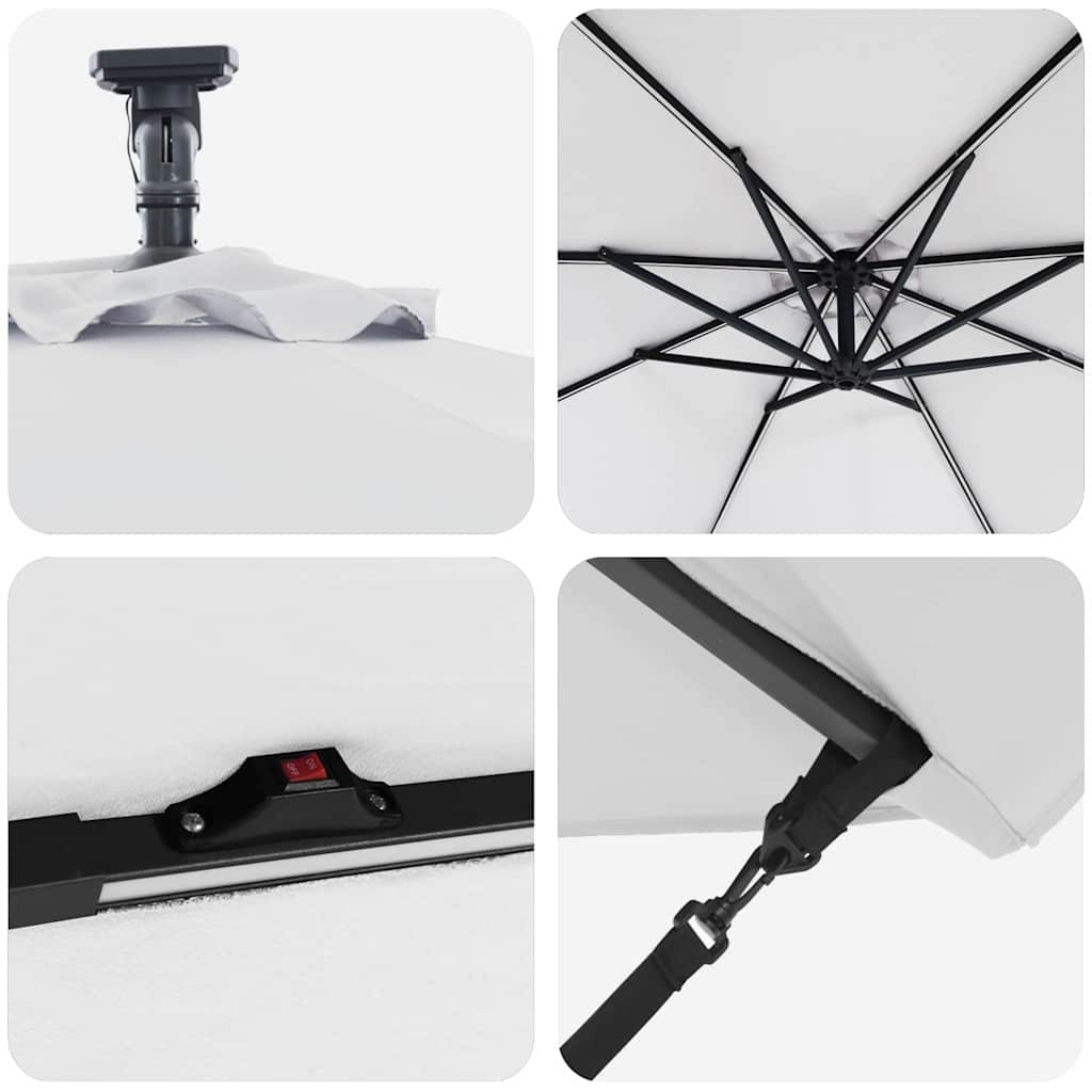 Parasol Zand 294 x 294 x 248 cm Polyester en Aluminium is nu te koop bij PeponiXL, paradijselijk wonen!