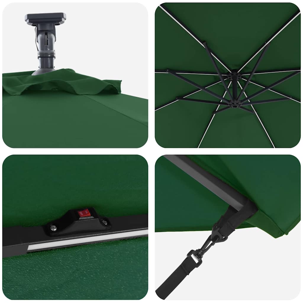 Parasol Groen 294 x 294 x 248 cm Polyester en Aluminium is nu te koop bij PeponiXL, paradijselijk wonen!