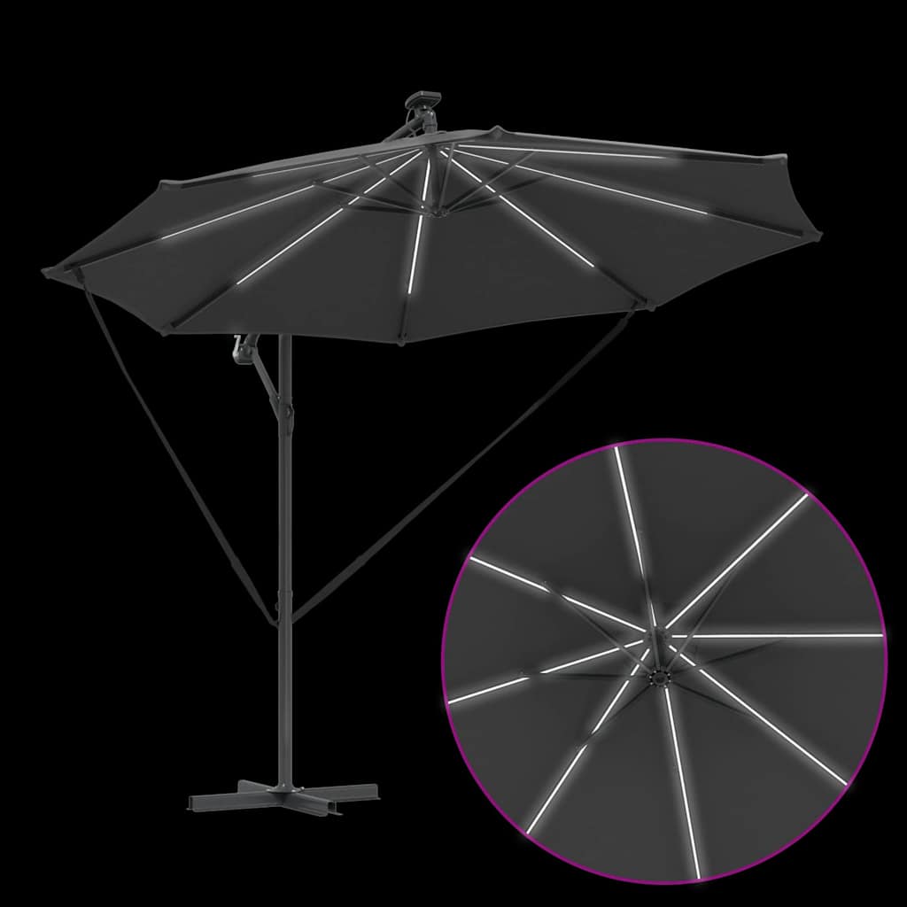 Parasol Antraciet 294 x 294 x 248 cm Polyester en Aluminium is nu te koop bij PeponiXL, paradijselijk wonen!