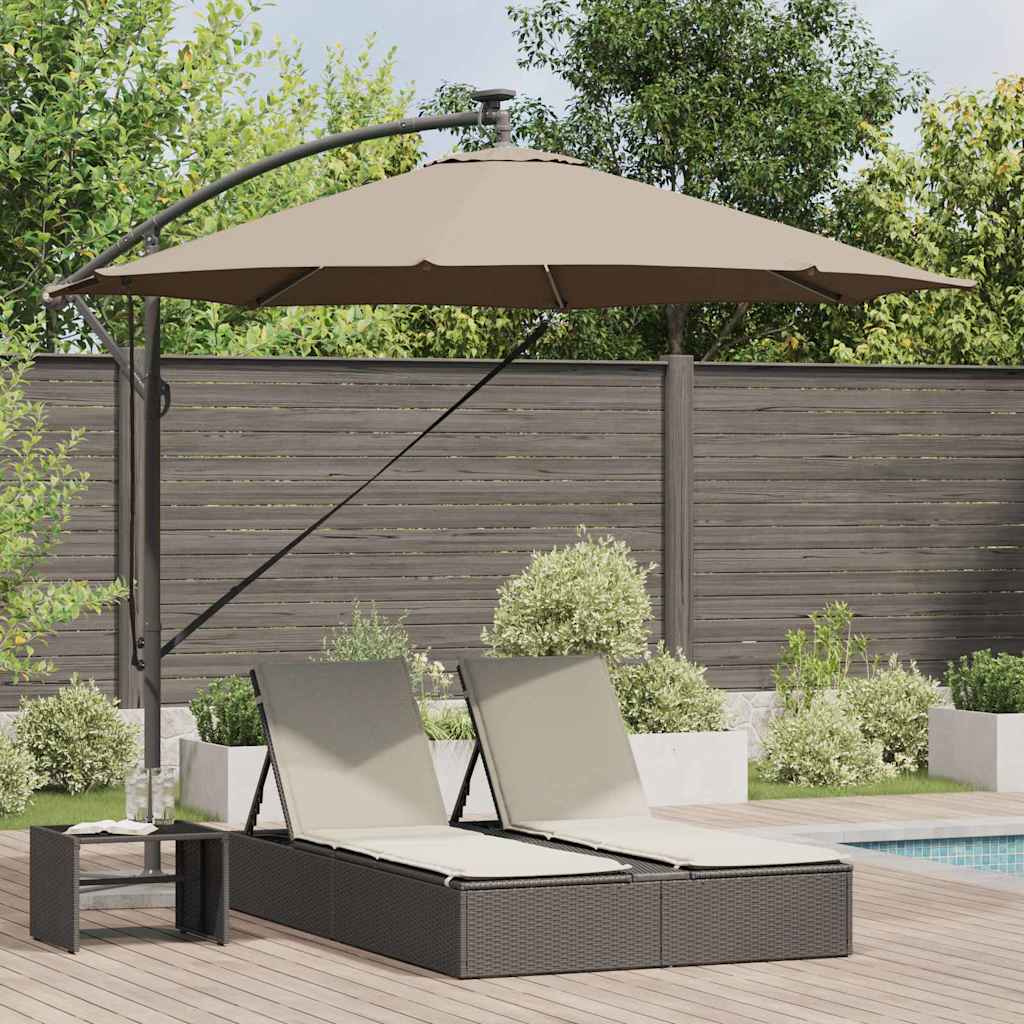Parasol Taupe 294 x 294 x 248 cm Polyester en Aluminium is nu te koop bij PeponiXL, paradijselijk wonen!