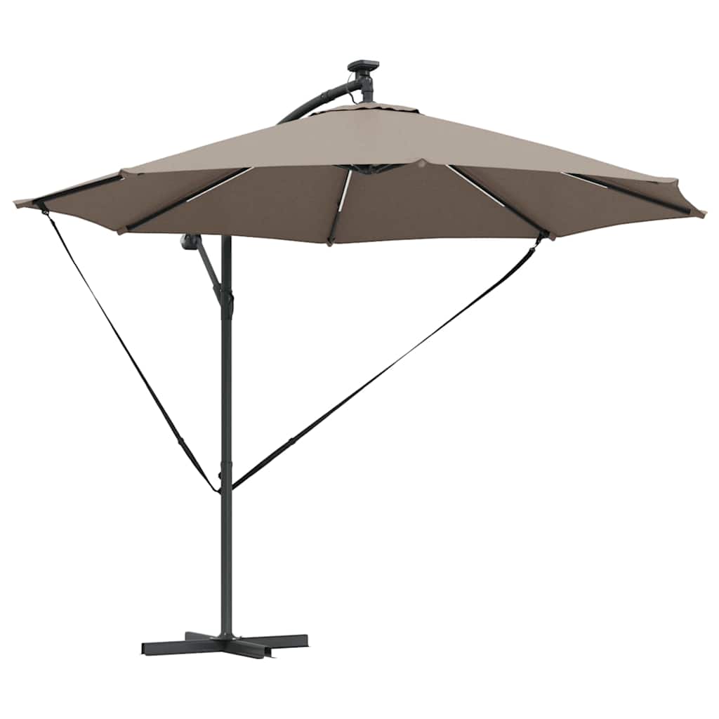 Parasol Taupe 294 x 294 x 248 cm Polyester en Aluminium is nu te koop bij PeponiXL, paradijselijk wonen!