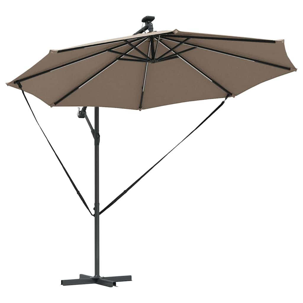 Parasol Taupe 294 x 294 x 248 cm Polyester en Aluminium is nu te koop bij PeponiXL, paradijselijk wonen!