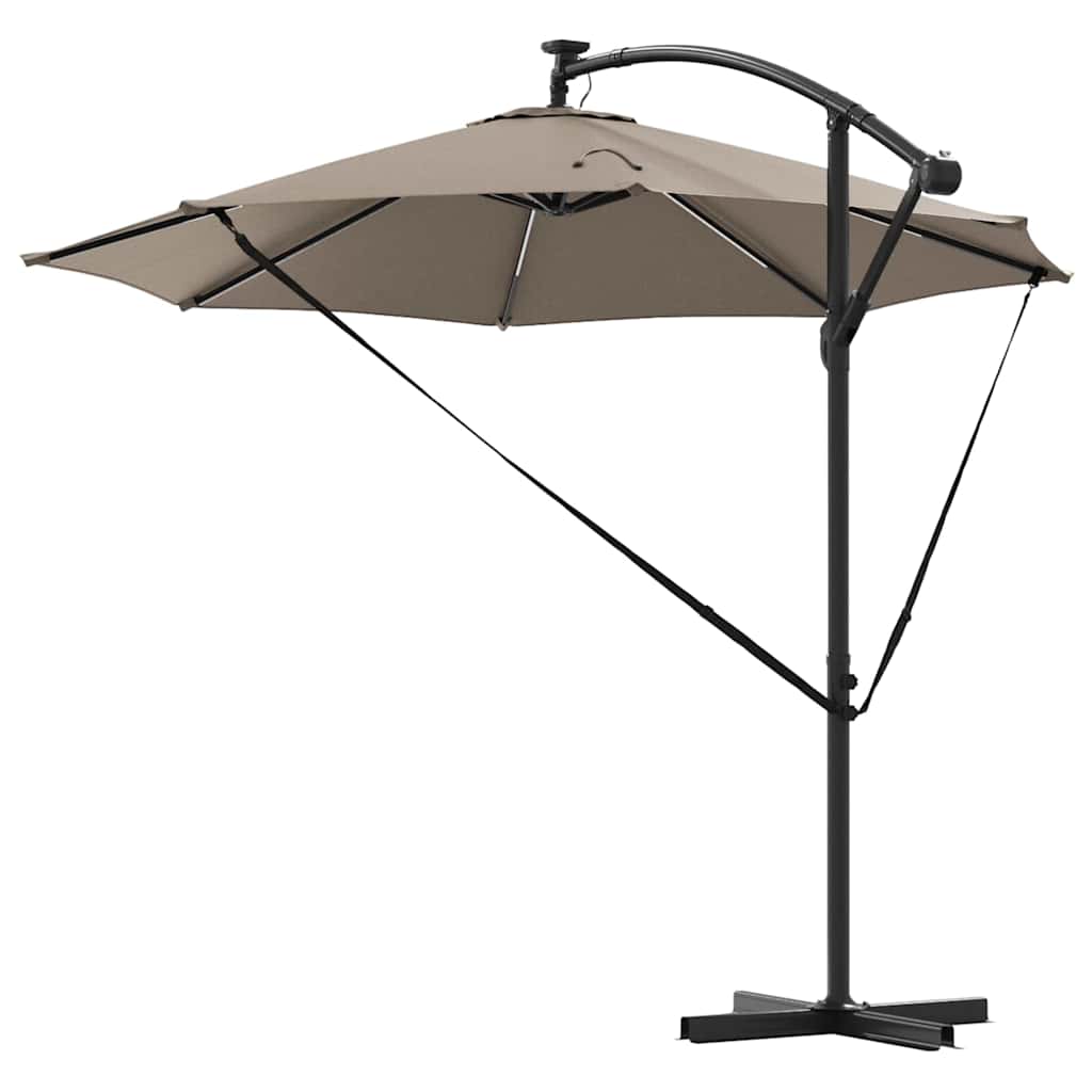 Parasol Taupe 294 x 294 x 248 cm Polyester en Aluminium is nu te koop bij PeponiXL, paradijselijk wonen!