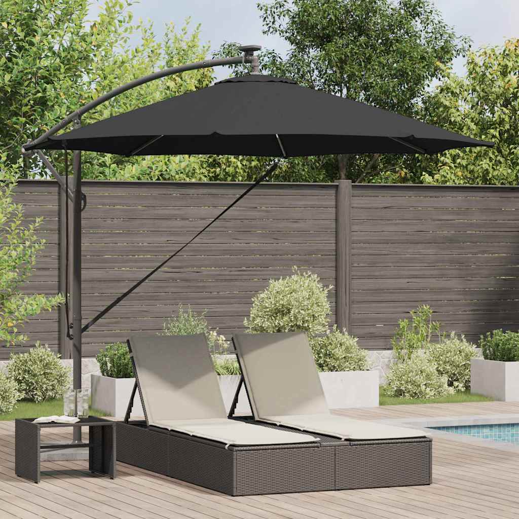 Parasol Zwart 294 x 294 x 248 cm Polyester en Aluminium is nu te koop bij PeponiXL, paradijselijk wonen!