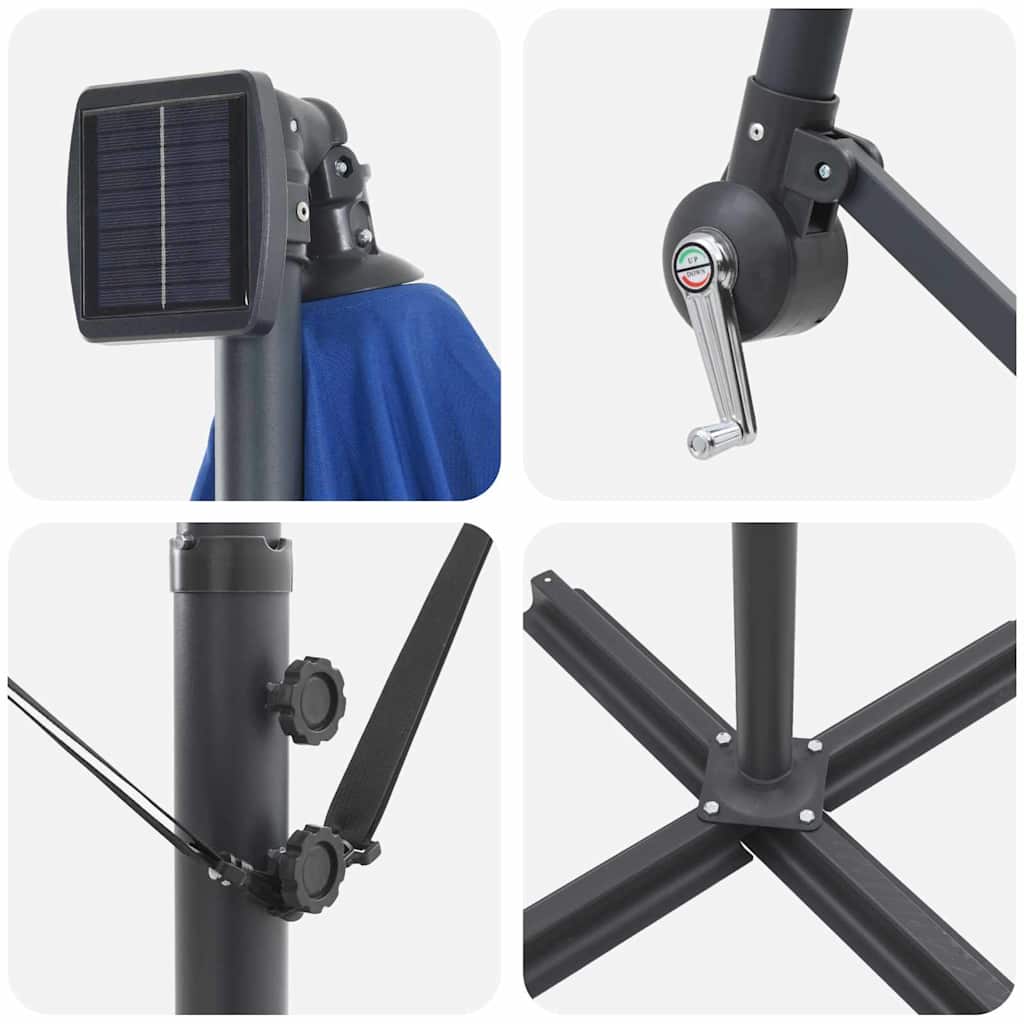 Parasol Azurblauw 294 x 294 x 248 cm Polyester en Aluminium is nu te koop bij PeponiXL, paradijselijk wonen!