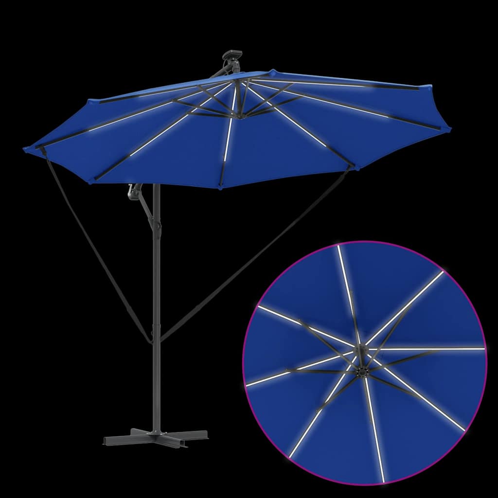 Parasol Azurblauw 294 x 294 x 248 cm Polyester en Aluminium is nu te koop bij PeponiXL, paradijselijk wonen!
