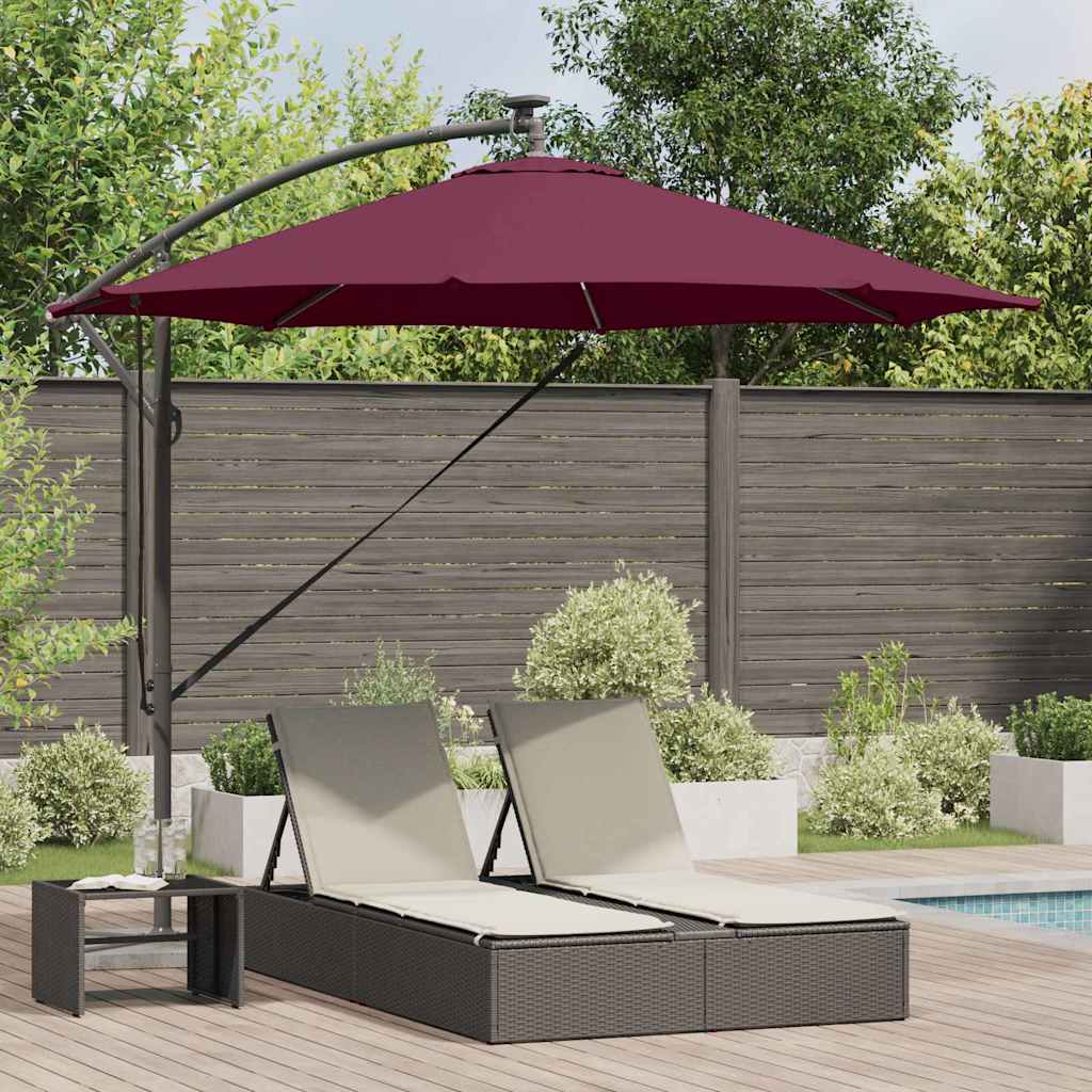 Parasol Bordeaux Rood 294 x 294 x 248 cm Polyester en Aluminium is nu te koop bij PeponiXL, paradijselijk wonen!