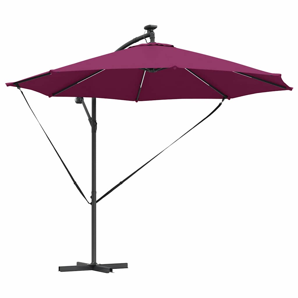 Parasol Bordeaux Rood 294 x 294 x 248 cm Polyester en Aluminium is nu te koop bij PeponiXL, paradijselijk wonen!