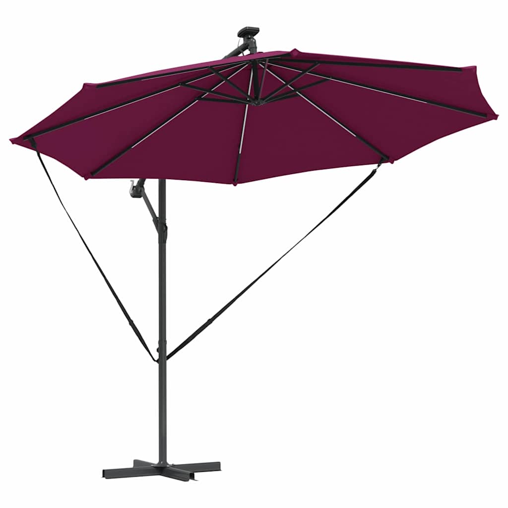 Parasol Bordeaux Rood 294 x 294 x 248 cm Polyester en Aluminium is nu te koop bij PeponiXL, paradijselijk wonen!