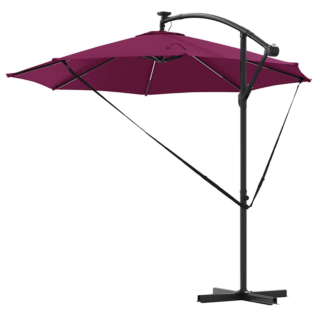 Parasol Bordeaux Rood 294 x 294 x 248 cm Polyester en Aluminium is nu te koop bij PeponiXL, paradijselijk wonen!