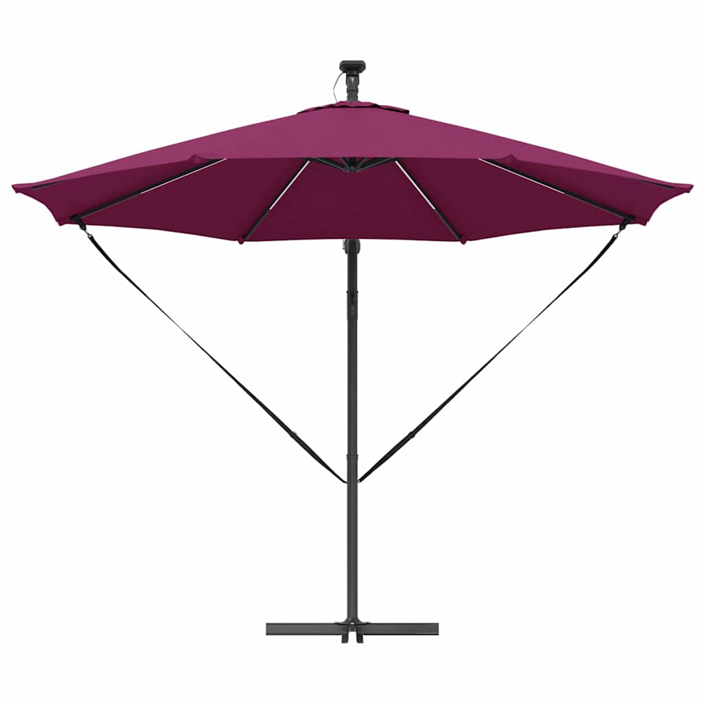 Parasol Bordeaux Rood 294 x 294 x 248 cm Polyester en Aluminium is nu te koop bij PeponiXL, paradijselijk wonen!