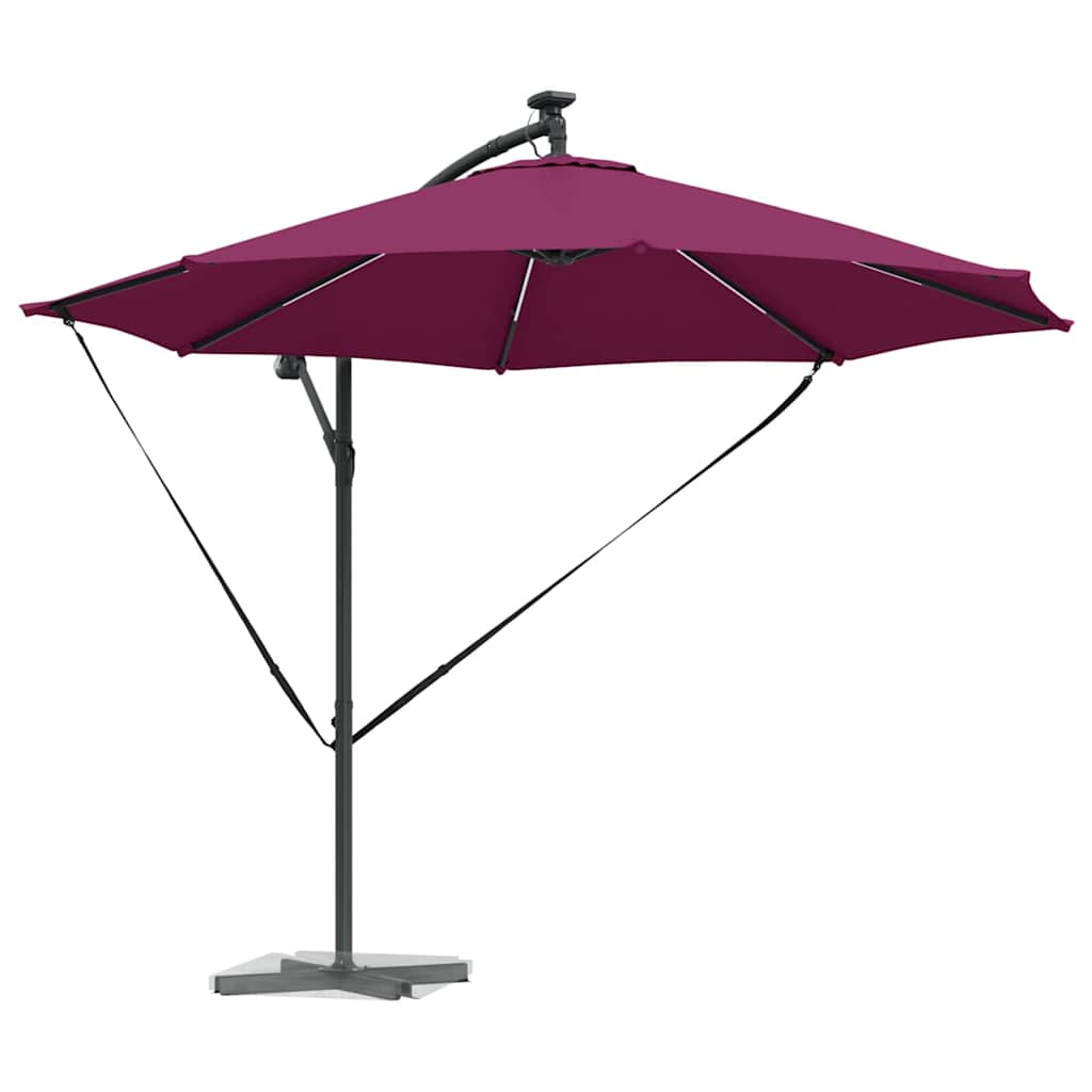 Parasol Bordeaux Rood 294 x 294 x 248 cm Polyester en Aluminium is nu te koop bij PeponiXL, paradijselijk wonen!