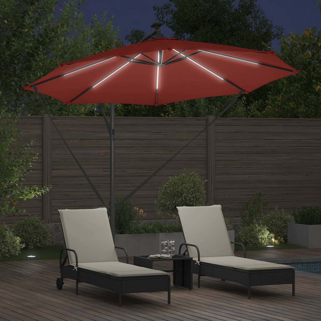 Parasol Terracotta 294 x 294 x 248 cm Polyester en Aluminium is nu te koop bij PeponiXL, paradijselijk wonen!