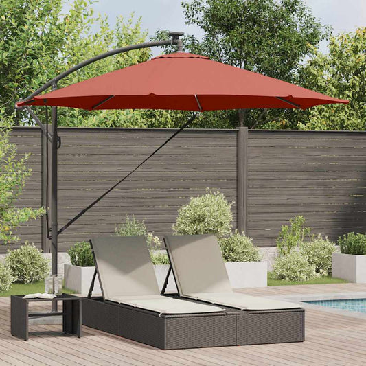 Parasol Terracotta 294 x 294 x 248 cm Polyester en Aluminium is nu te koop bij PeponiXL, paradijselijk wonen!