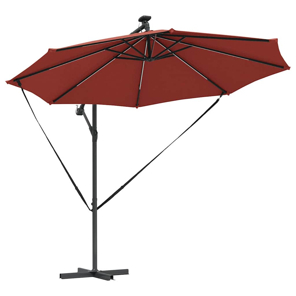 Parasol Terracotta 294 x 294 x 248 cm Polyester en Aluminium is nu te koop bij PeponiXL, paradijselijk wonen!