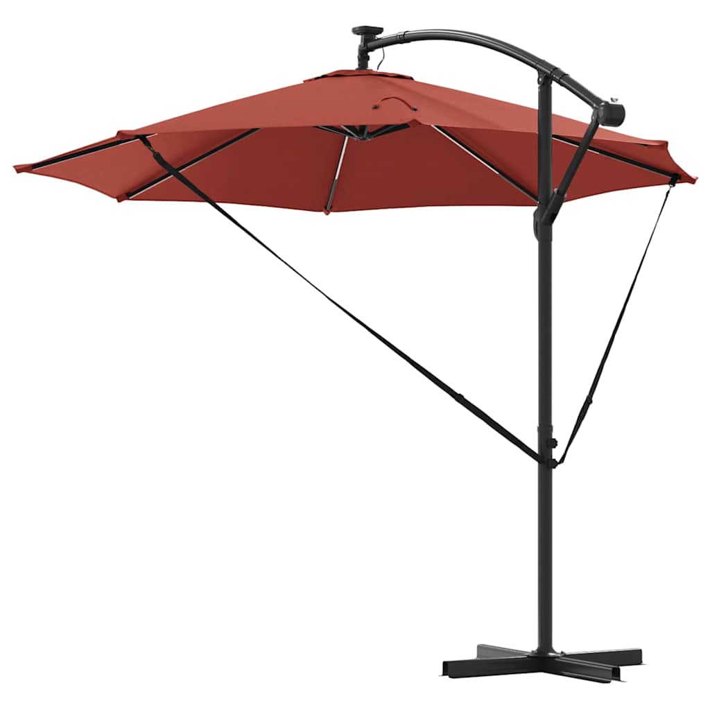 Parasol Terracotta 294 x 294 x 248 cm Polyester en Aluminium is nu te koop bij PeponiXL, paradijselijk wonen!