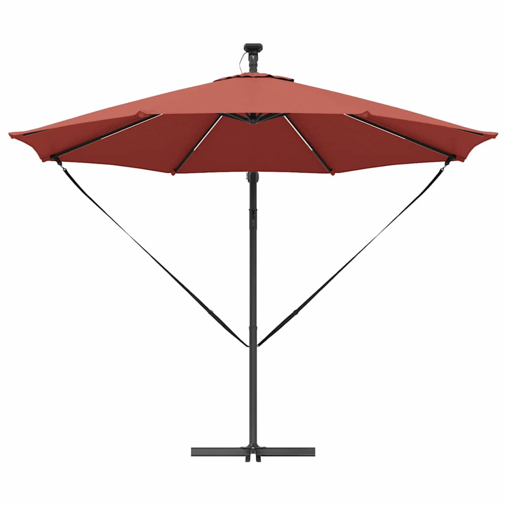 Parasol Terracotta 294 x 294 x 248 cm Polyester en Aluminium is nu te koop bij PeponiXL, paradijselijk wonen!