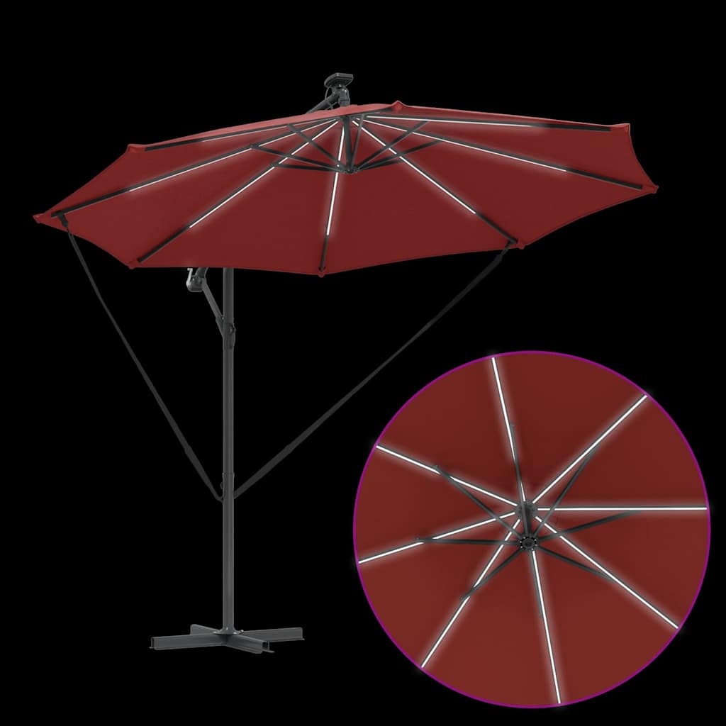 Parasol Terracotta 294 x 294 x 248 cm Polyester en Aluminium is nu te koop bij PeponiXL, paradijselijk wonen!