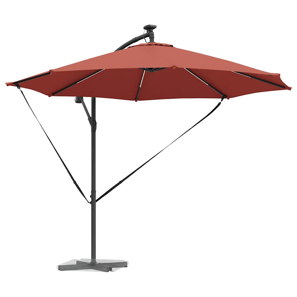 Parasol Terracotta 294 x 294 x 248 cm Polyester en Aluminium is nu te koop bij PeponiXL, paradijselijk wonen!