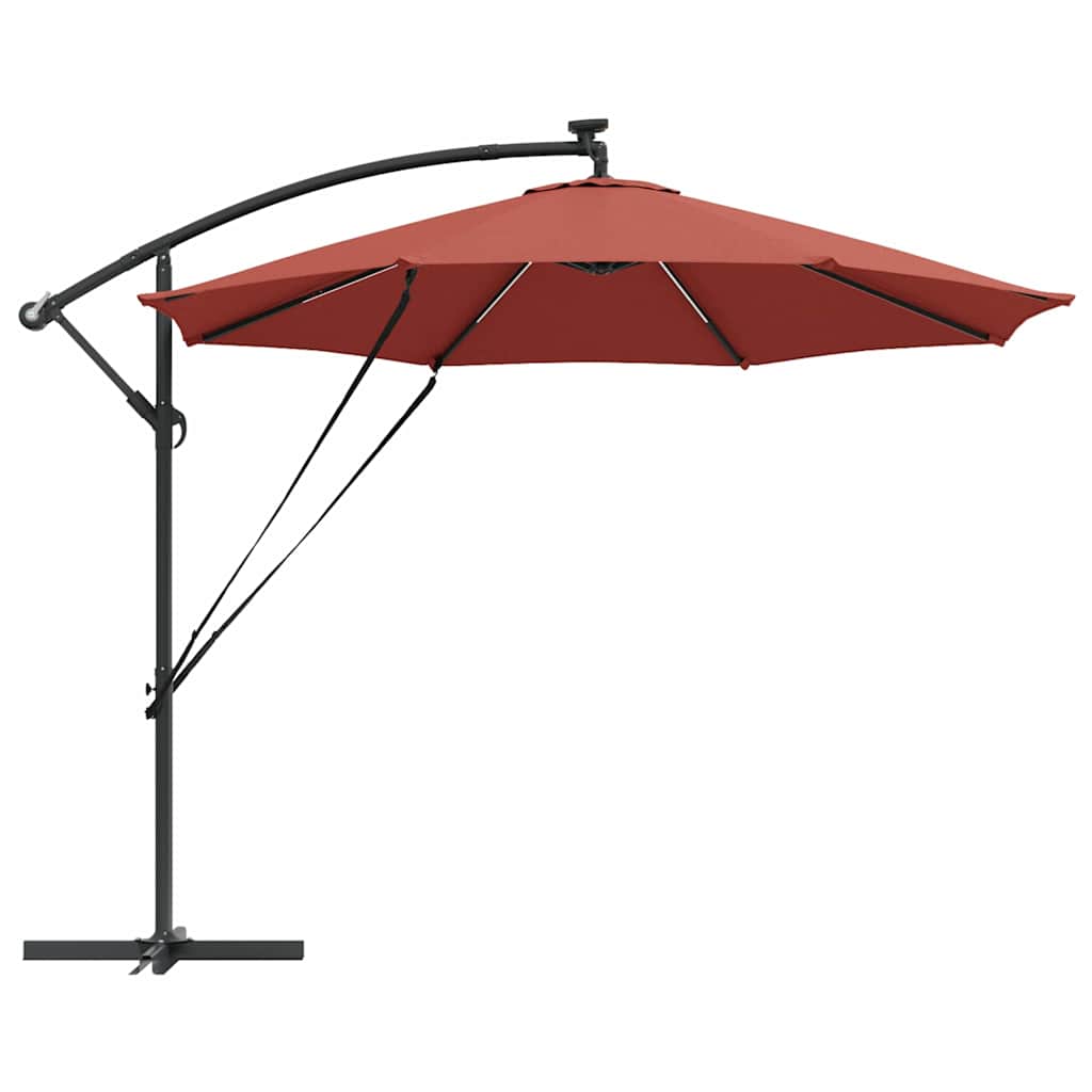 Parasol Terracotta 294 x 294 x 248 cm Polyester en Aluminium is nu te koop bij PeponiXL, paradijselijk wonen!