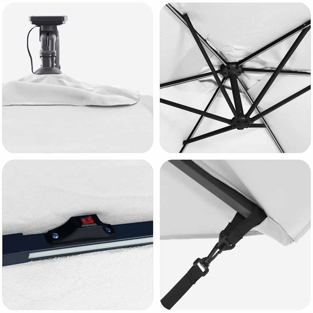 Parasol Zand 294 x 200 x 270 cm Polyester en Aluminium is nu te koop bij PeponiXL, paradijselijk wonen!