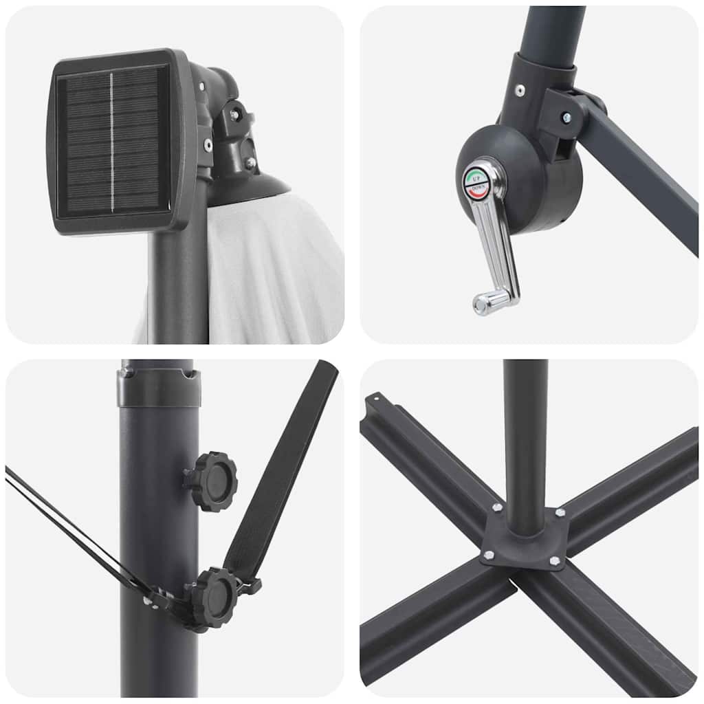 Parasol Zand 294 x 200 x 270 cm Polyester en Aluminium is nu te koop bij PeponiXL, paradijselijk wonen!