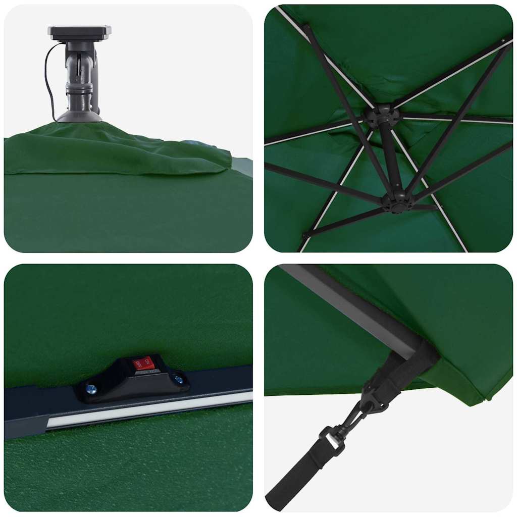 Parasol Groen 294 x 200 x 270 cm Polyester en Aluminium is nu te koop bij PeponiXL, paradijselijk wonen!