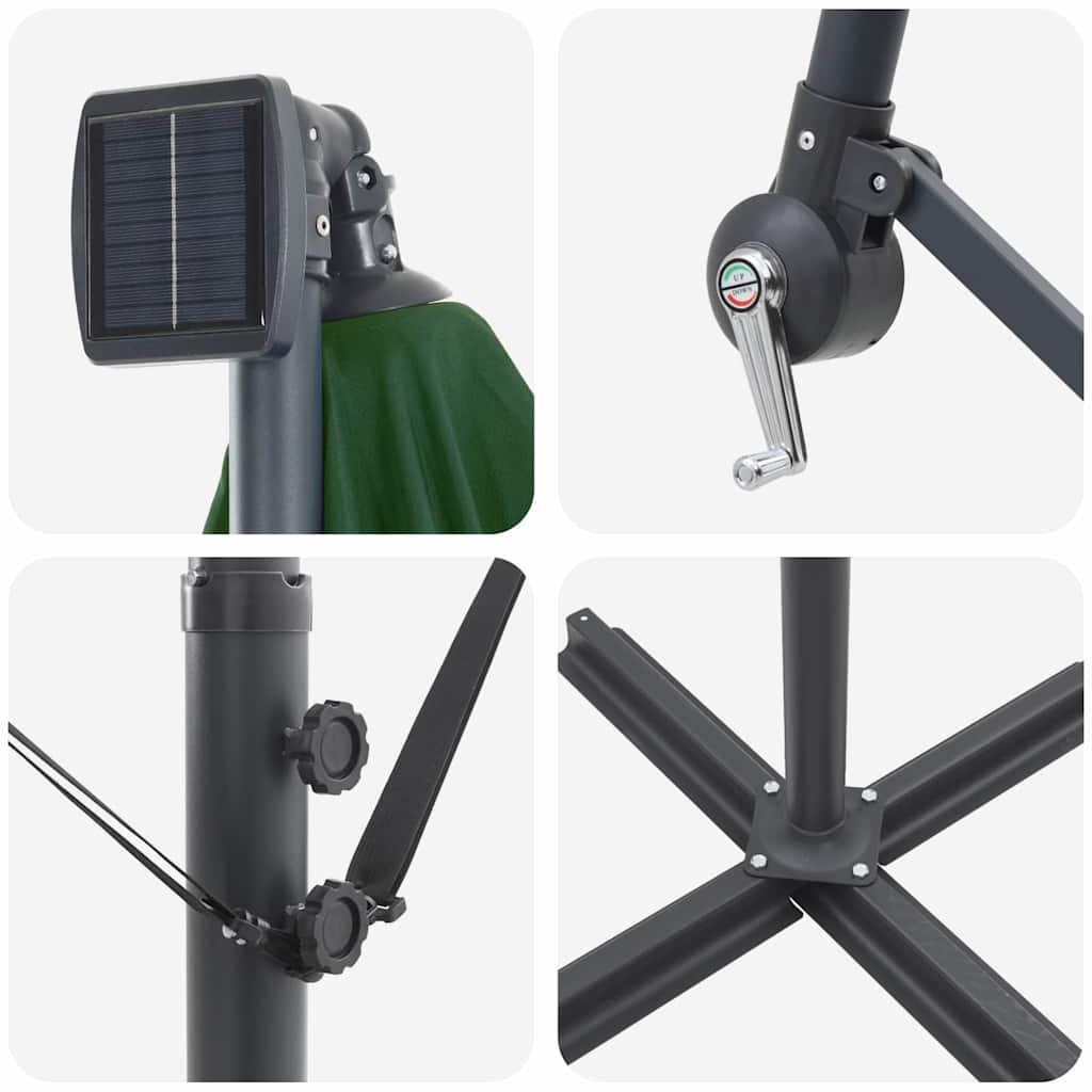 Parasol Groen 294 x 200 x 270 cm Polyester en Aluminium is nu te koop bij PeponiXL, paradijselijk wonen!