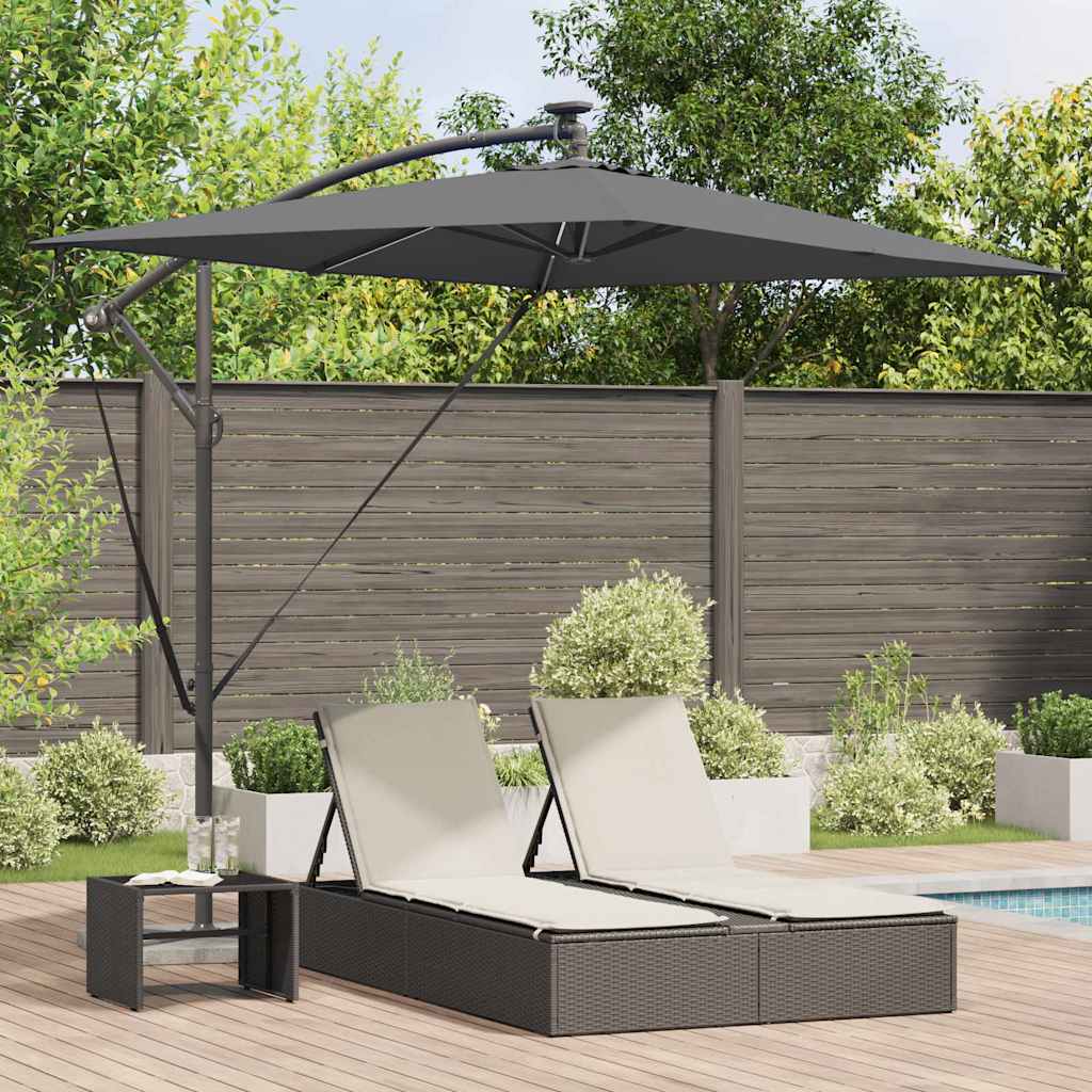 Parasol Antraciet 294 x 200 x 270 cm Polyester en Aluminium is nu te koop bij PeponiXL, paradijselijk wonen!