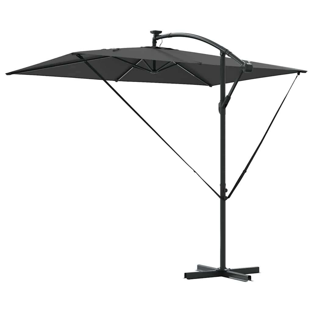 Parasol Antraciet 294 x 200 x 270 cm Polyester en Aluminium is nu te koop bij PeponiXL, paradijselijk wonen!