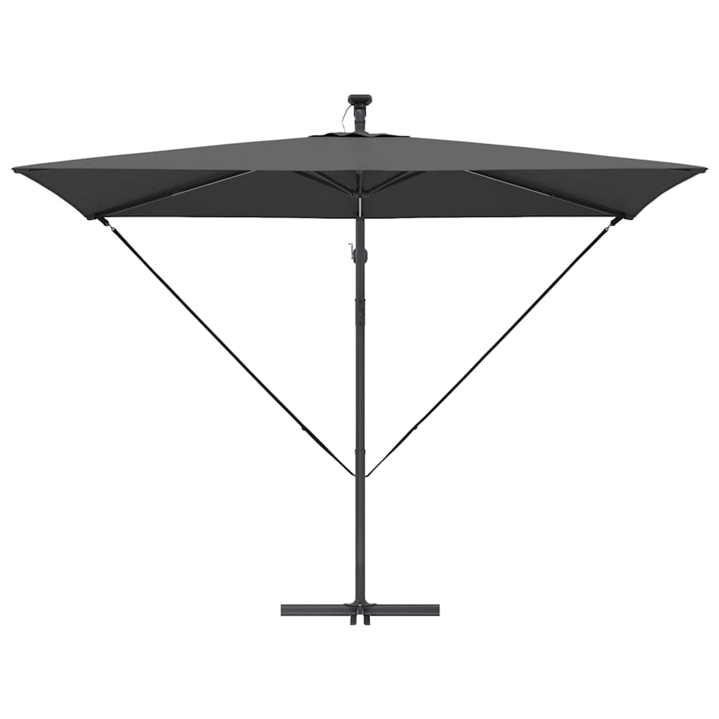 Parasol Antraciet 294 x 200 x 270 cm Polyester en Aluminium is nu te koop bij PeponiXL, paradijselijk wonen!