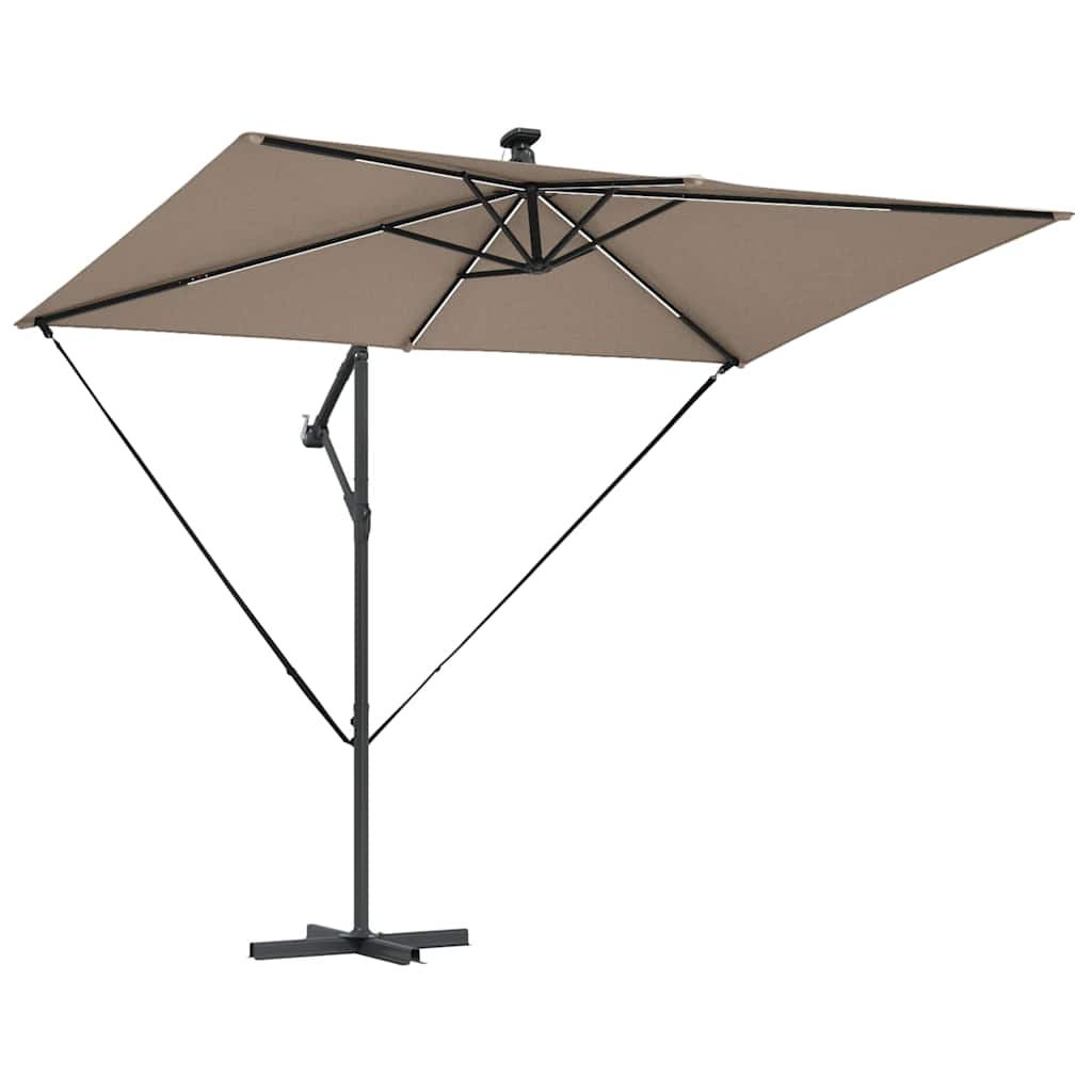 Parasol Taupe 294 x 200 x 270 cm Polyester en Aluminium is nu te koop bij PeponiXL, paradijselijk wonen!