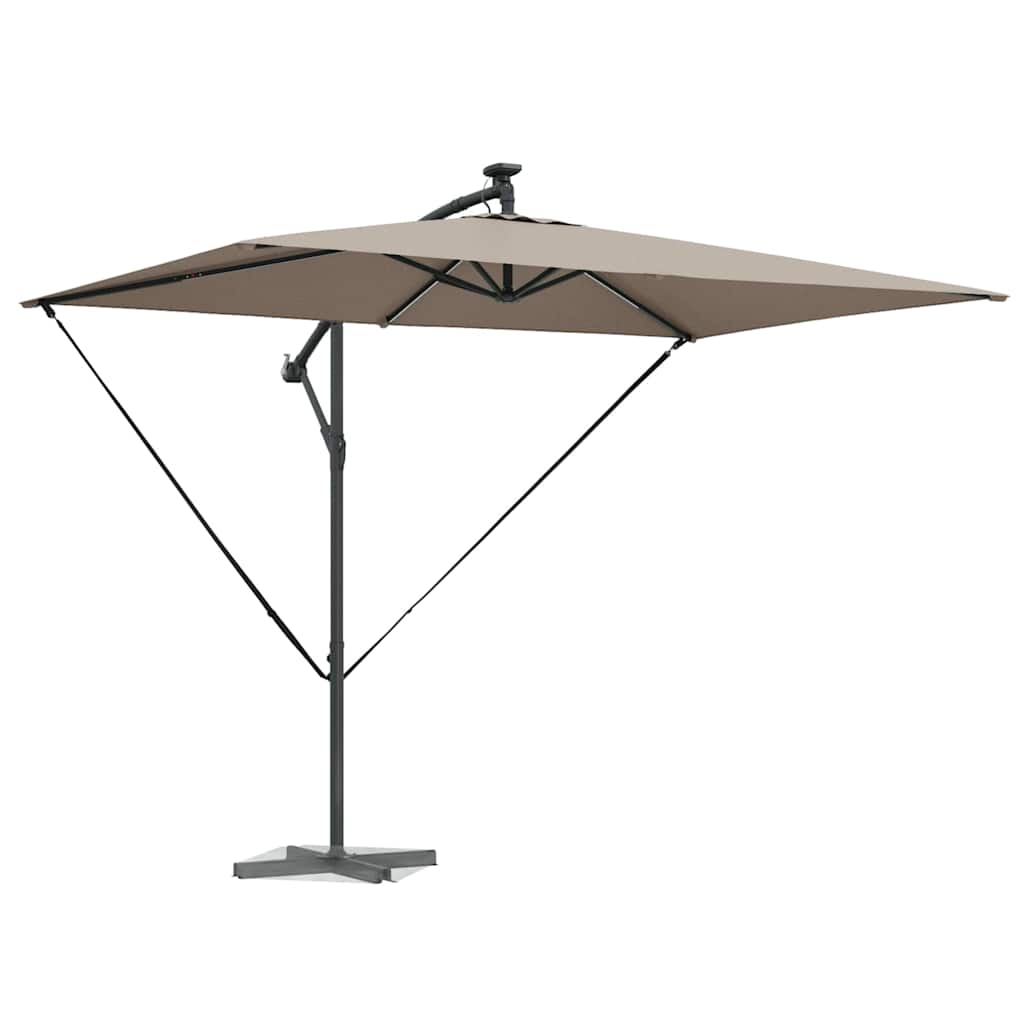 Parasol Taupe 294 x 200 x 270 cm Polyester en Aluminium is nu te koop bij PeponiXL, paradijselijk wonen!