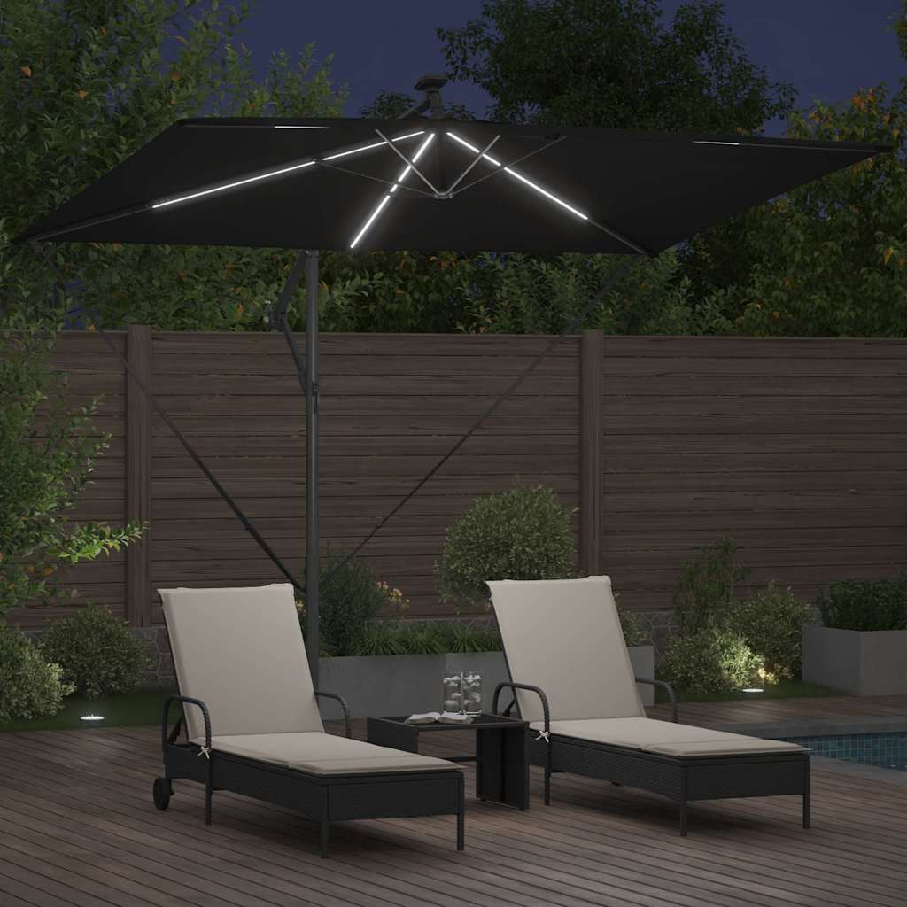 Parasol Zwart 294 x 200 x 270 cm Polyester en Aluminium is nu te koop bij PeponiXL, paradijselijk wonen!