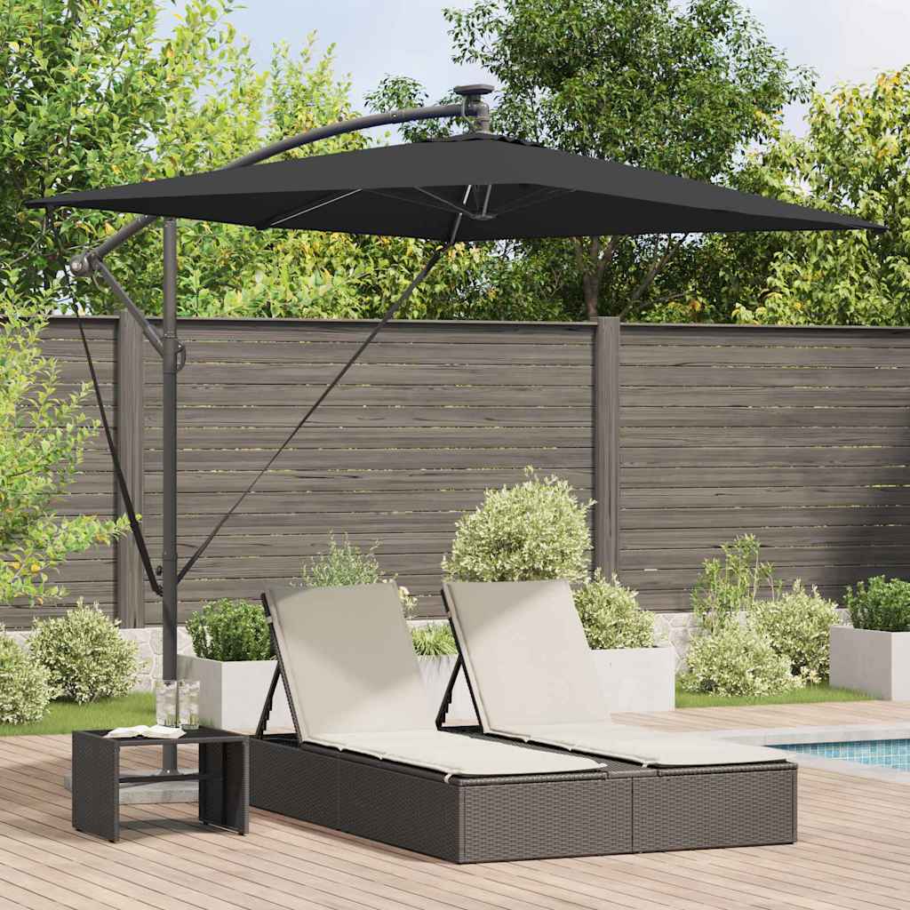 Parasol Zwart 294 x 200 x 270 cm Polyester en Aluminium is nu te koop bij PeponiXL, paradijselijk wonen!