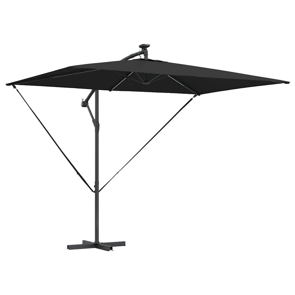 Parasol Zwart 294 x 200 x 270 cm Polyester en Aluminium is nu te koop bij PeponiXL, paradijselijk wonen!