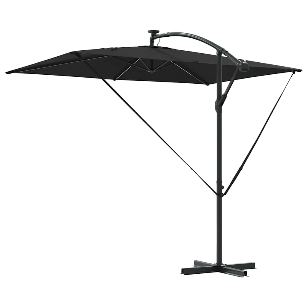 Parasol Zwart 294 x 200 x 270 cm Polyester en Aluminium is nu te koop bij PeponiXL, paradijselijk wonen!